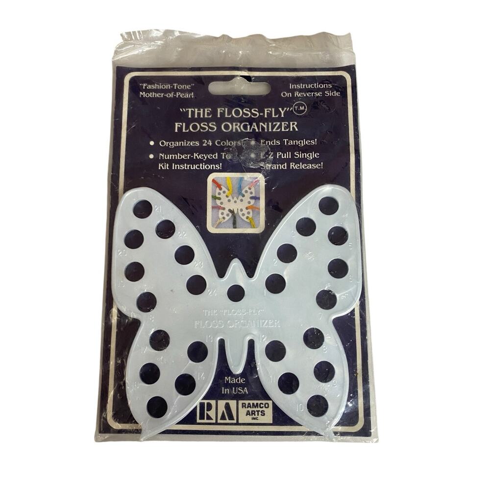 Ramco Arts "The Floss-Fly" Butterfly Embroidery Thread Organizer Vintage NIP